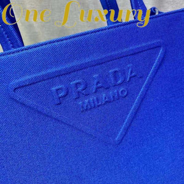 Replica Prada Women Drill Tote Handles Bag-Blue 9
