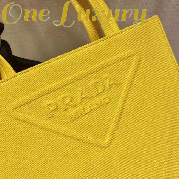 Replica Prada Women Drill Tote Handles Bag-Yellow 8