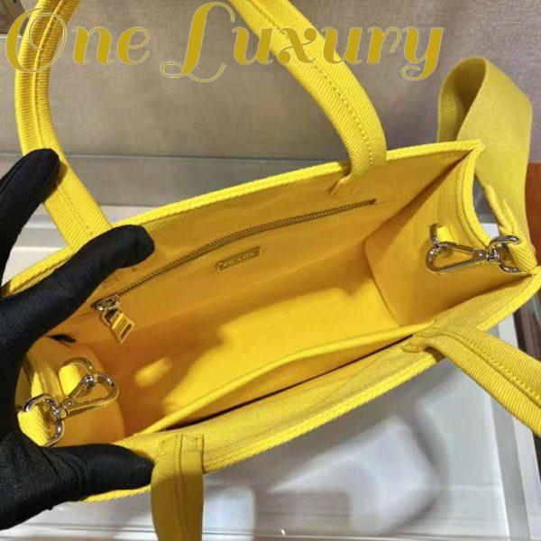 Replica Prada Women Drill Tote Handles Bag-Yellow 9