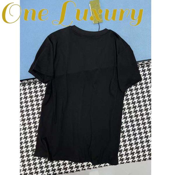 Replica Gucci Men GG Vintage Logo Print T-Shirt Black Cotton Jersey Crewneck Short Sleeves 5