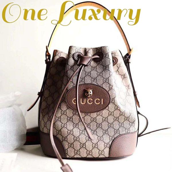Replica Gucci GG Unisex Neo Vintage GG Supreme Backpack-Brown 2