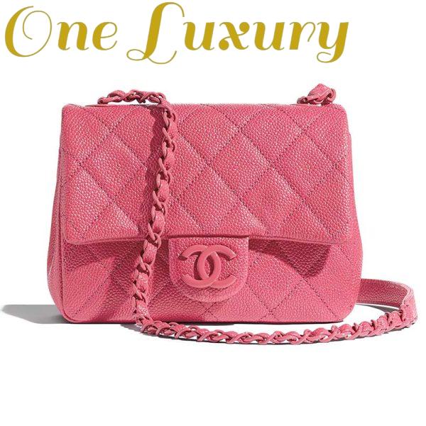 Replica Chanel Women Flap Bag Grained Calfskin & Lacquered Metal 2