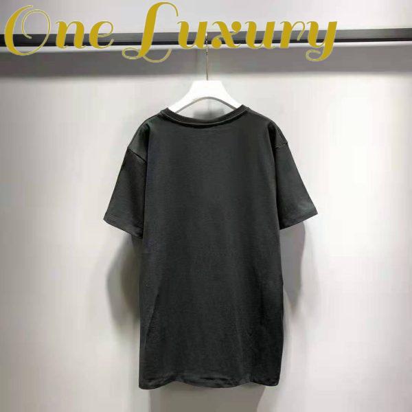 Replica Gucci Men Gucci Prodige D’Amour Print T-Shirt Cotton Crewneck Oversize Fit-Black 7
