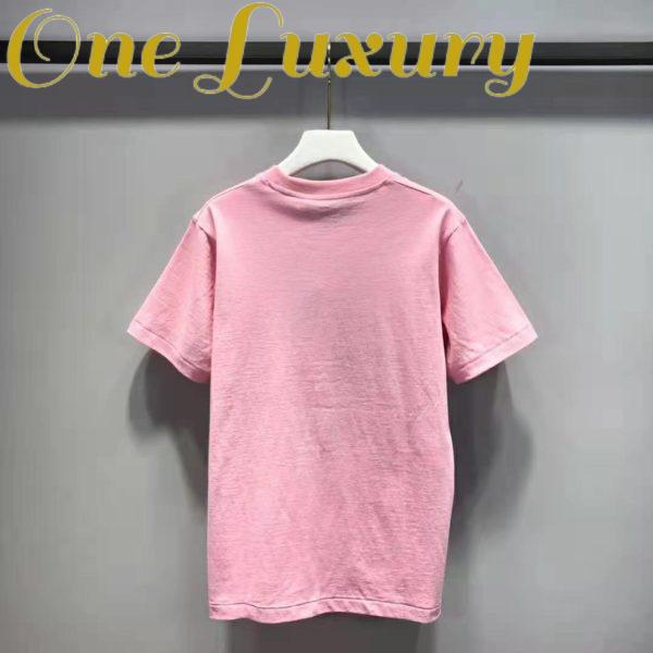 Replica Gucci Women Disney x Gucci Donald Duck T-Shirt Cotton Jersey Crewneck Short Sleeves-Pink 3