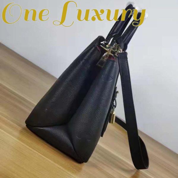 Replica Louis Vuitton LV Unisex Grand Palais Tote Black Monogram Embossed Grained Cowhide Leather 8