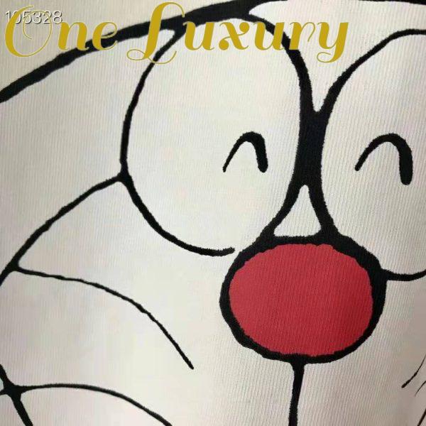 Replica Gucci Women Doraemon x Gucci Cotton T-shirt Ivory Jersey Crewneck Oversize Fit 6