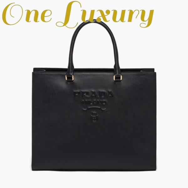 Replica Prada Women Large Saffiano Leather Handbag-Black 2