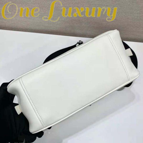 Replica Prada Women Leather Prada Triangle Bag-White 8