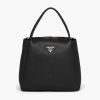 Replica Prada Women Medium Prada Galleria Saffiano Leather Bag-Black 12