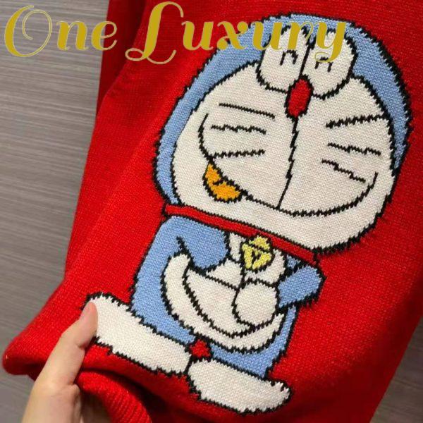 Replica Gucci Women Doraemon x Gucci Wool Sweater Red Wool Crewneck 6