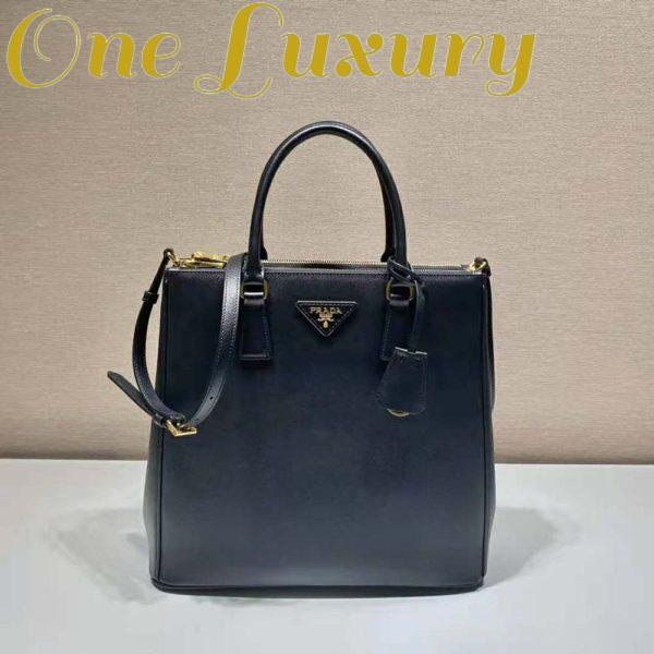 Replica Prada Women Medium Prada Galleria Saffiano Leather Bag-Black 3