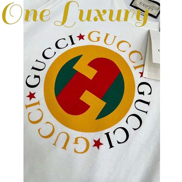 Replica Gucci Women GG Cotton Jersey Printed T-Shirt Off White Crewneck Short Sleeves 4