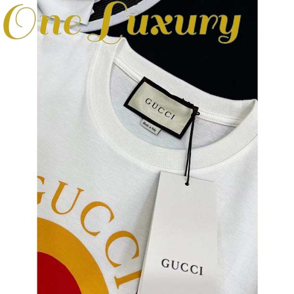 Replica Gucci Women GG Cotton Jersey Printed T-Shirt Off White Crewneck Short Sleeves 8