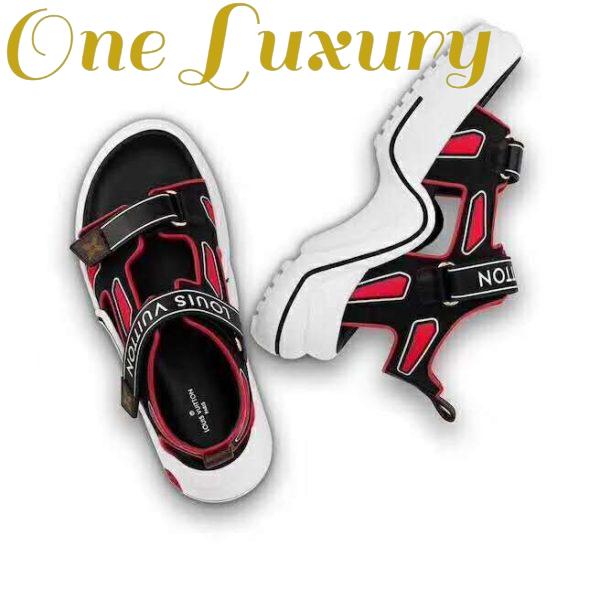 Replica Louis Vuitton LV Women LV Archlight Sporty Sandal Monogram Canvas-Red 13