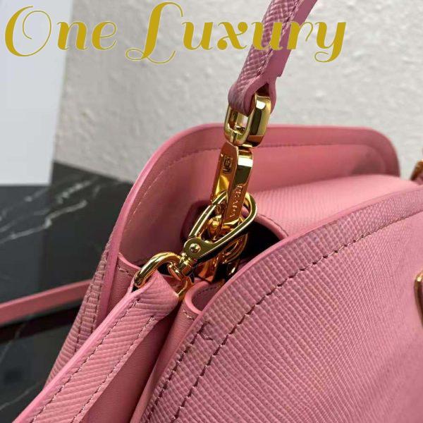 Replica Prada Women Medium Saffiano Leather Prada Matinee Bag-Pink 9