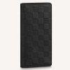 Replica Louis Vuitton LV Unisex Brazza Wallet Black Damier Infini Leather