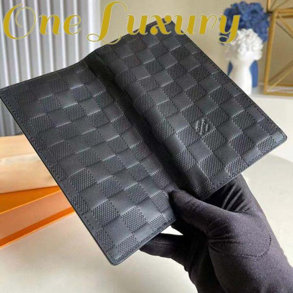 Replica Louis Vuitton LV Unisex Brazza Wallet Black Damier Infini Leather 4