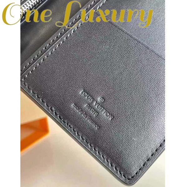 Replica Louis Vuitton LV Unisex Brazza Wallet Black Damier Infini Leather 9
