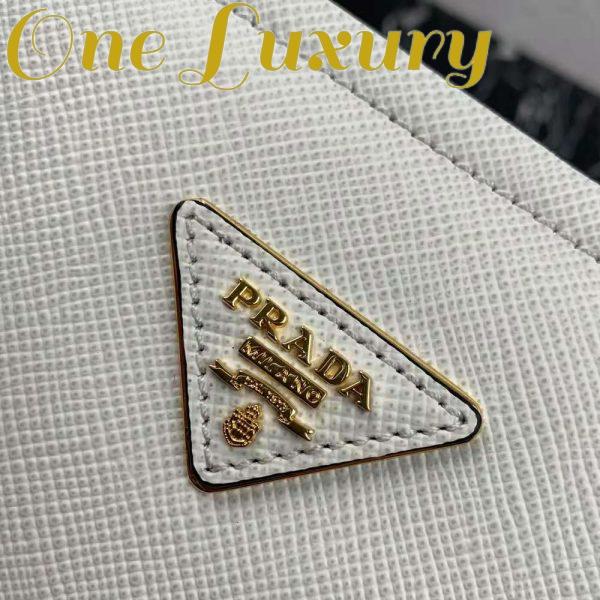 Replica Prada Women Medium Saffiano Leather Prada Matinee Bag-White 10