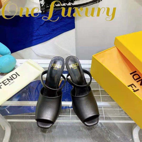 Replica Fendi Women First Black Leather High-Heeled Sandals 3
