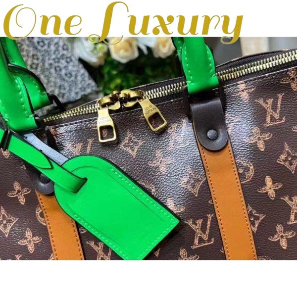 Replica Louis Vuitton LV Unisex Keepall 55 Monogram Coated Canvas Cowhide Leather 9