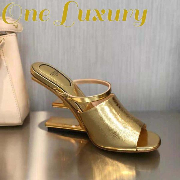 Replica Fendi Women First Gold Nappa Leather High-Heeled Sandals 8