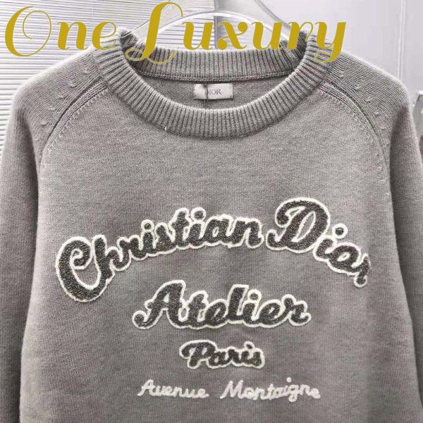 Replica Dior Men Christian Dior Atelier Sweater Gray Wool Jersey 5