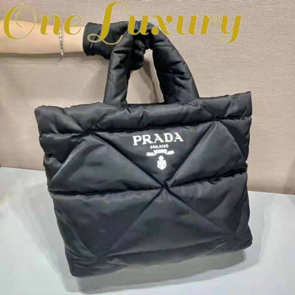 Replica Prada Women Padded Re-Nylon Tote Bag-Black 5