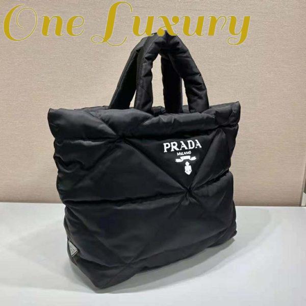 Replica Prada Women Padded Re-Nylon Tote Bag-Black 6