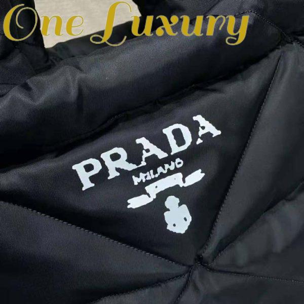 Replica Prada Women Padded Re-Nylon Tote Bag-Black 8