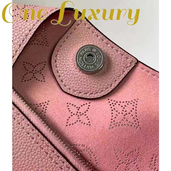 Replica Louis Vuitton LV Women Carmel Hobo Bag Pink Mahina Perforated Calfskin Leather 11