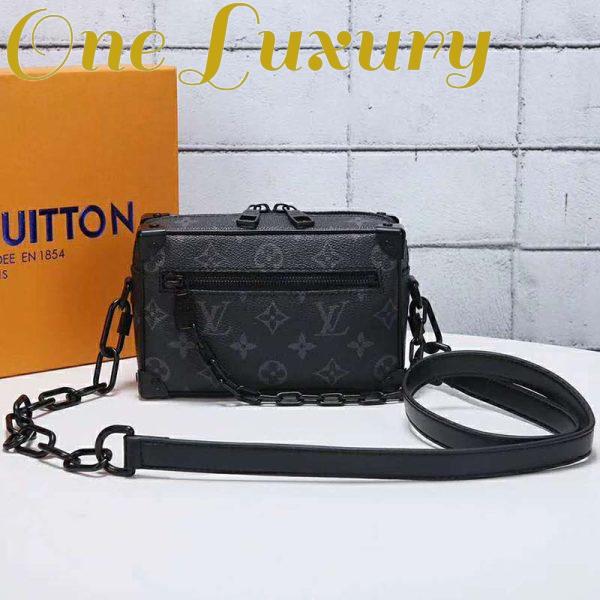 Replica Louis Vuitton LV Unisex Mini Soft Trunk Bag in Monogram Eclipse Canvas and Chain 3