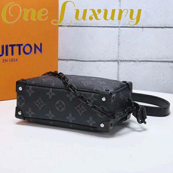 Replica Louis Vuitton LV Unisex Mini Soft Trunk Bag in Monogram Eclipse Canvas and Chain 6
