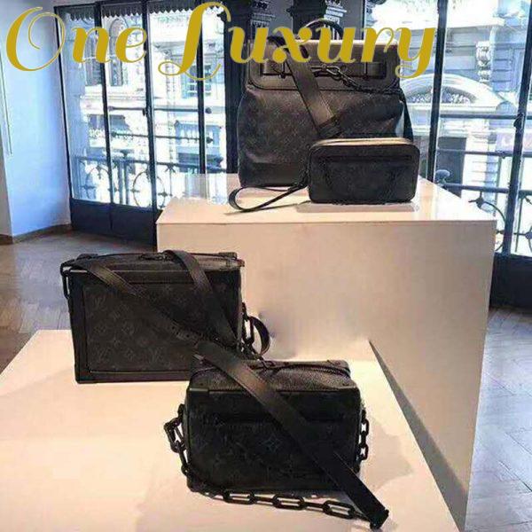 Replica Louis Vuitton LV Unisex Mini Soft Trunk Bag in Monogram Eclipse Canvas and Chain 7