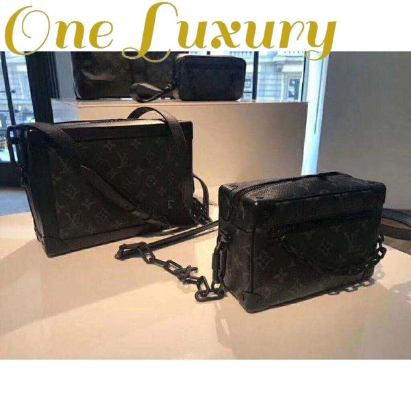 Replica Louis Vuitton LV Unisex Mini Soft Trunk Bag in Monogram Eclipse Canvas and Chain 10