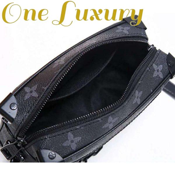 Replica Louis Vuitton LV Unisex Mini Soft Trunk Bag in Monogram Eclipse Canvas and Chain 12