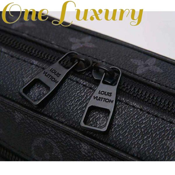 Replica Louis Vuitton LV Unisex Mini Soft Trunk Bag in Monogram Eclipse Canvas and Chain 13