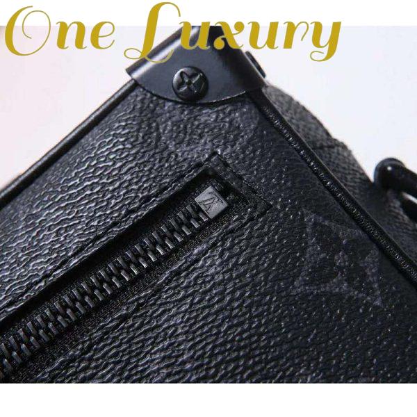 Replica Louis Vuitton LV Unisex Mini Soft Trunk Bag in Monogram Eclipse Canvas and Chain 15