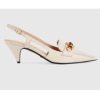 Replica Gucci GG Women’s Leather Pump with Chain Black Leather 9 cm Heel 14