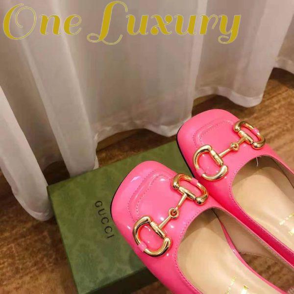 Replica Gucci GG Women’s Mid-Heel Slingback with Horsebit Pink Leather 6 cm Heel 6
