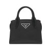 Replica Prada Women Saffiano Leather Prada Kristen Handbag-Black