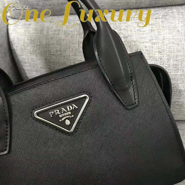 Replica Prada Women Saffiano Leather Prada Kristen Handbag-Black 10