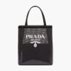 Replica Prada Women Small Sequined Mesh Tote Bag-Black