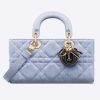 Replica Dior Women Lady D-Joy Bag Blue Cannage Denim