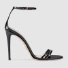 Replica Gucci Women Patent Leather Sandal 11.4cm Thin Heel-Red 13