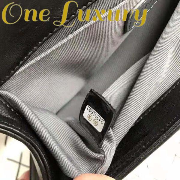 Replica Chanel Boy Chanel Handbag in Calfskin & Ruthenium-Finish Metal-Black 14