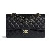 Replica Chanel Women Classic Handbag in Grained Calfskin Leather-Black