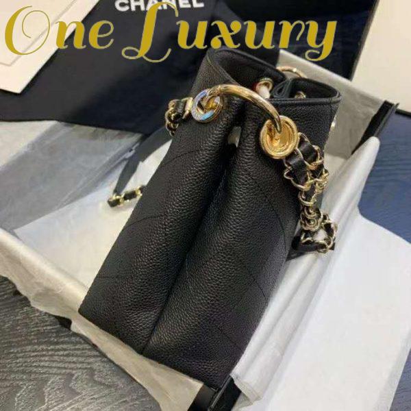 Replica Chanel Women Hobo Handbag in Calfskin Leather-Black 4