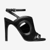 Replica Hermes Women Shoes Rafaella Sandal 10.5cm Heel-Black