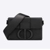 Replica Dior Women 30 Montaigne Box Bag Black Ultramatte Grained Calfskin